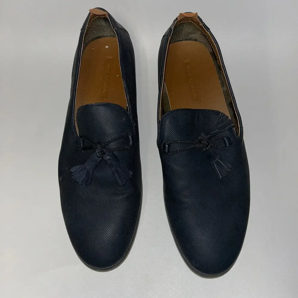 Call It Spring Navy Blue Slip-On Tassel Tie Loafer Shoes Men's Size 10